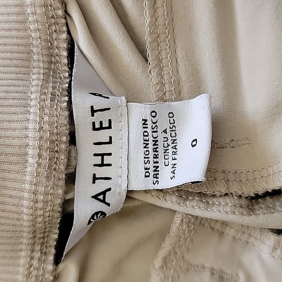 Athleta | Brooklyn Mid-Rise Ankle Athleisure Pants Abalone Cream Size 0 - Picture 6 of 6